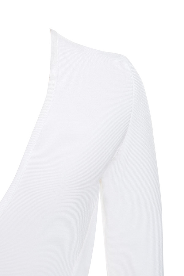 Clothing : Bandage Dresses : 'Darcia' White Bandage Eyelet Dress