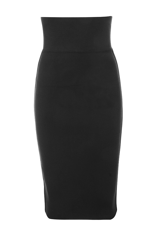 Clothing : Skirts : 'Michaela' Black Super High Waisted Pencil Skirt