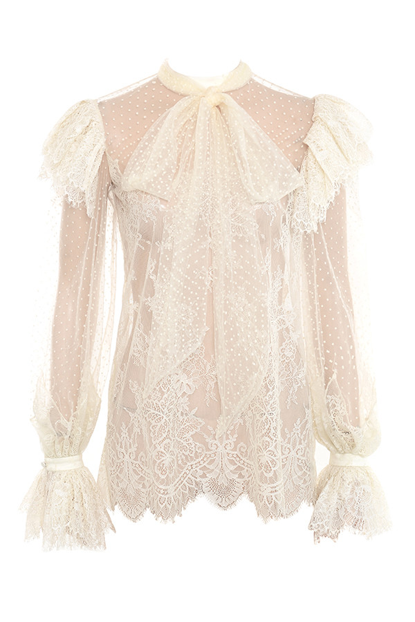 Clothing : Top : 'Cocotte' Ivory Lace Blouse
