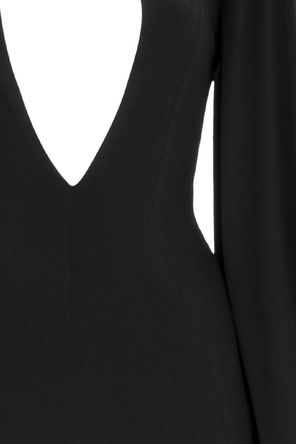 Clothing : Max Dresses : 'Marciella' Black Backless Balloon Sleeve Maxi ...
