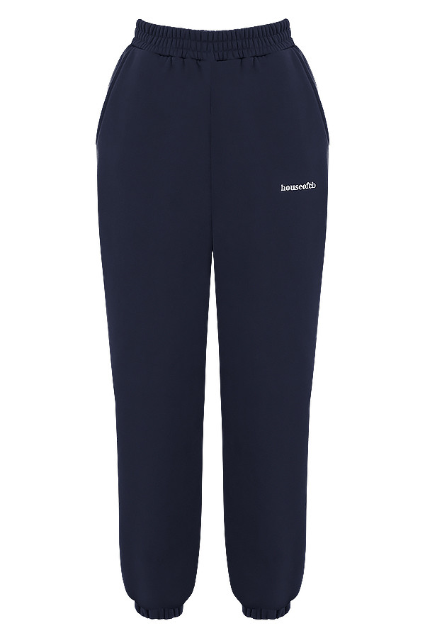 Clothing : Trousers : 'Cloud' Navy Brushback Jogging Trousers