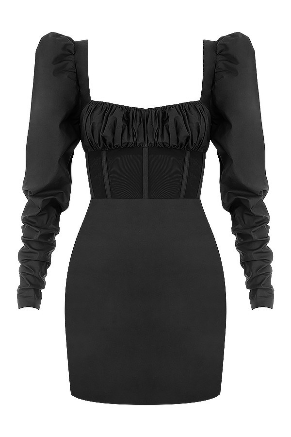 Clothing : Mini Dresses : Mistress Rocks 'Perfect Match' Black Puff ...