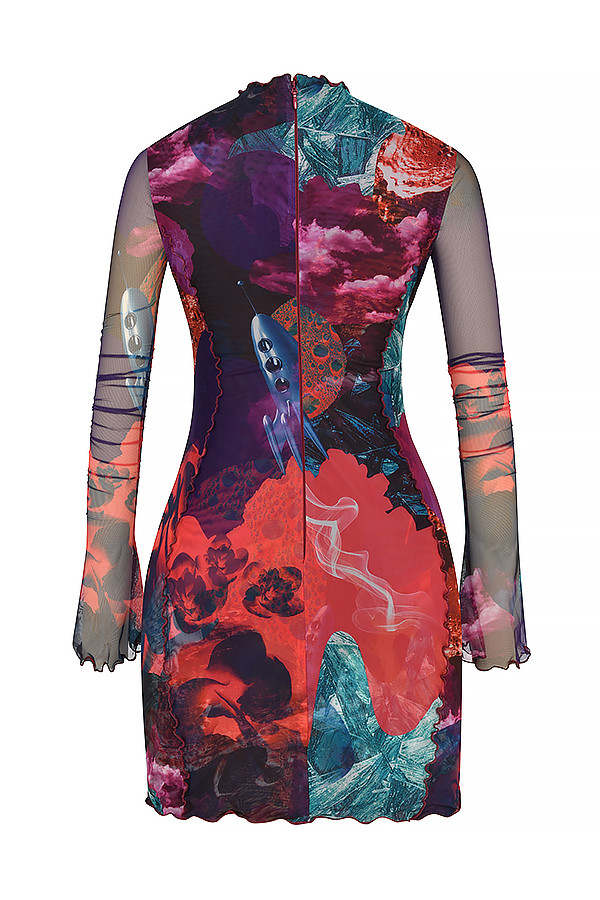 Clothing : Mini Dresses : Mistress Rocks 'Talent' Collage Print Mock ...