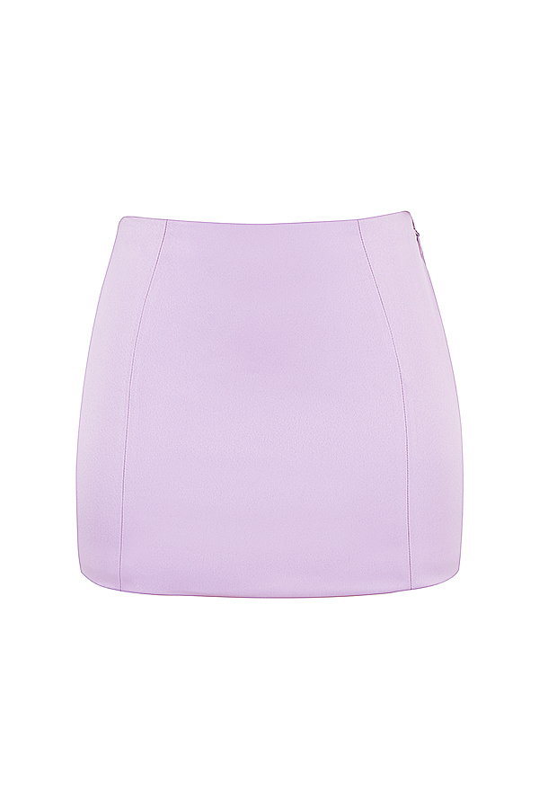 Clothing : Skirts : 'Elodie' Orchid Satin Mini Skirt