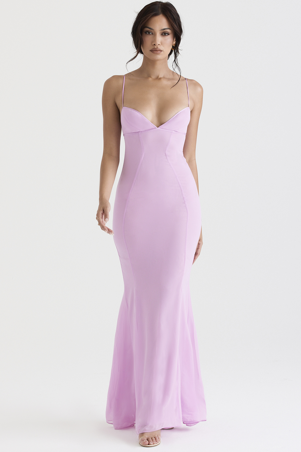 Clothing : Maxi Dresses : 'Loren' Pink Maxi Dress