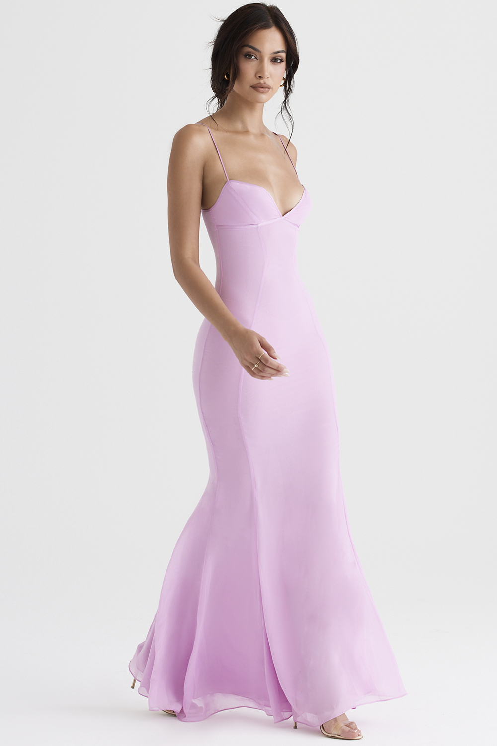 Clothing : Maxi Dresses : 'Loren' Pink Maxi Dress