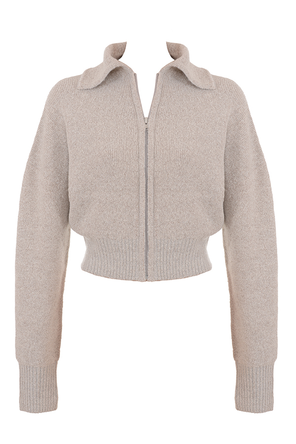 Clothing : Outerwear : 'Blaise' Opal Marl Knit Cropped Cardigan