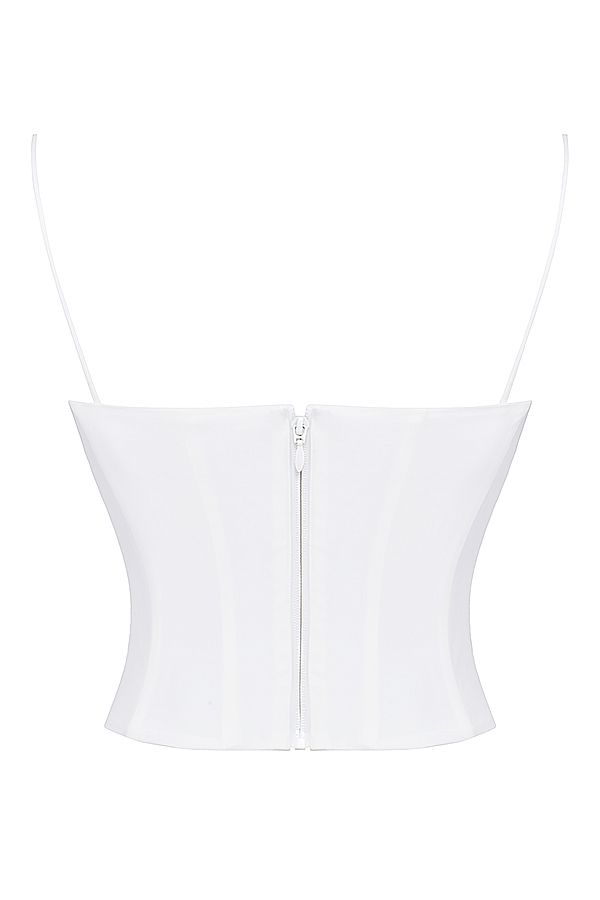 Clothing : Tops : 'Audette' White Structured Corset'